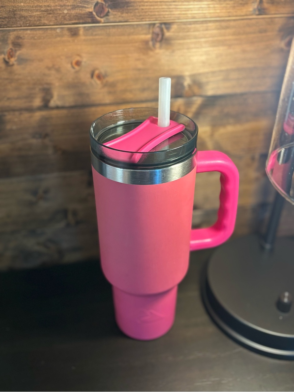 Ozark Trail Pink 40oz Cup With Handle and Straw